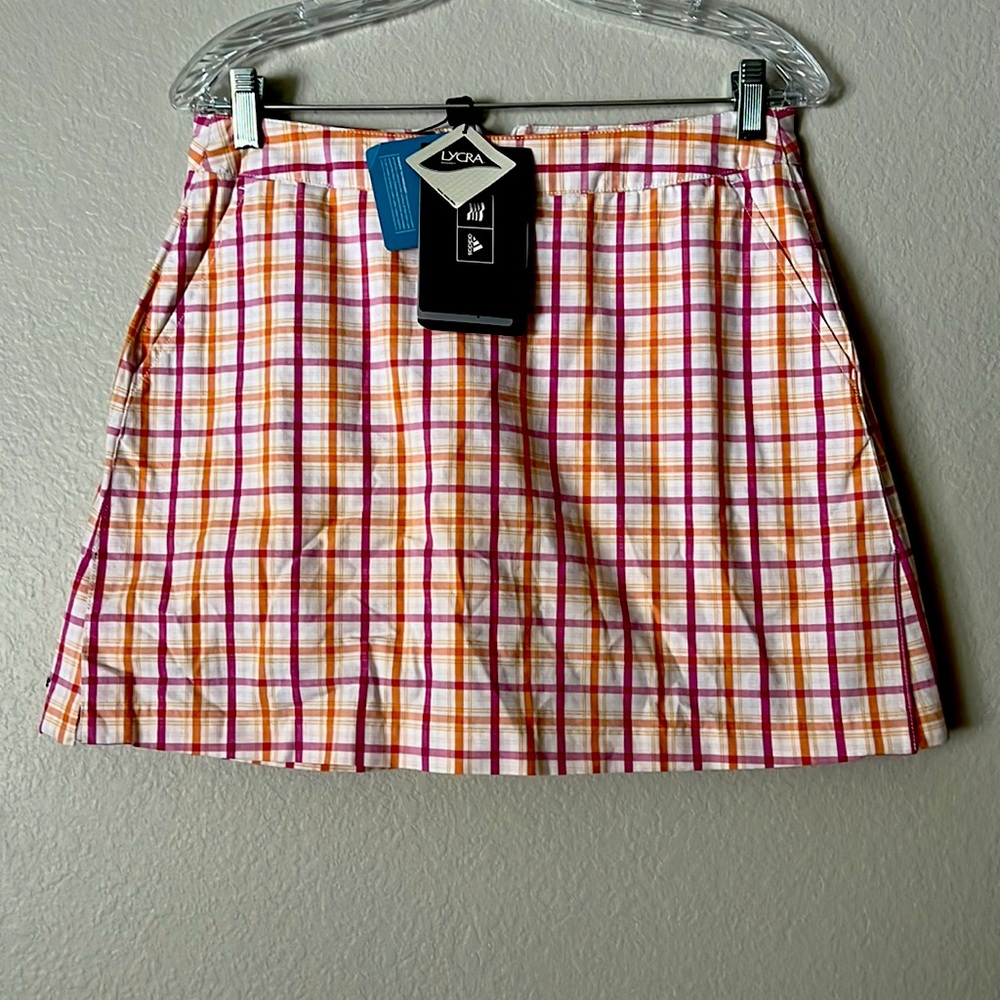 Adidas: plaid Skirt: : size 6 : new with tags! Water and stain resistant
